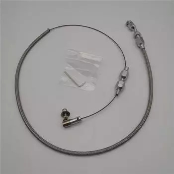 24 Throttle Pedal Cable Stainless Steel Braided Aluminum Ends for Ford Chevy