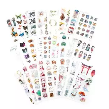 24 типа/6 шт./80x160 мм креативные студенческие канцелярские товары мультяшная наклейка DIY наклейка наклейка для дневника Рождественский подарок украшение этикетка наклейка 6pcs