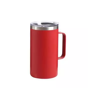 24 унции двухслойная нержавеющая сталь пластиковая кружка-спрей кружка с крышкой чашка для кофейных чашек посуда для напитков красивые чайные кружки бар 24oz красный