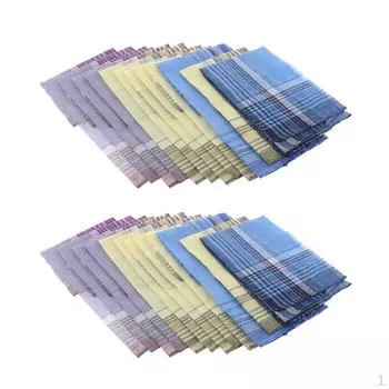 24 упаковки из полиэстера, мужские квадратные носовые платки с классическим узором