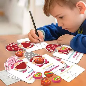 24 упаковки ластика Love Открытки ко Дню святого Валентина, Декор для дома, Подарки ко Дню святого Валентина, Украшения для любви, Передача посланий One Size