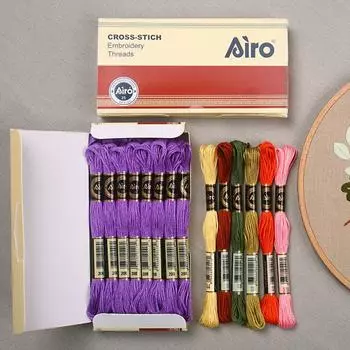 24 упаковки ниток для вышивания по 8 метров: 447 цветов, смесь полиэстера и хлопка для поделок, аксессуаров ручной работы и проектов по вышивке крестиком