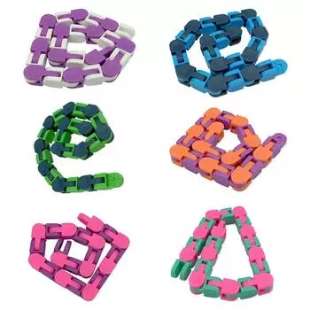 24 узла, дурацкие треки, цепочка-антистресс, игрушка-антистресс для детей, велосипедная цепь, снятие стресса, сенсорные подарки для взрослых