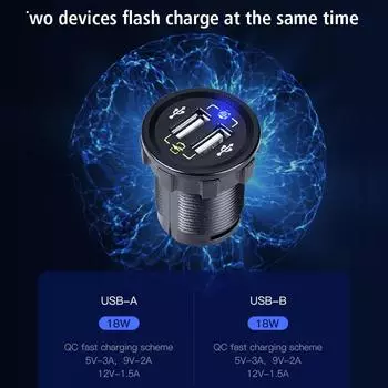 24 В 12 В адаптер питания розетка с двумя USB-зарядными устройствами прикуриватель для автомобиля, лодки, морского мотоцикла, скутера, автофургона, аксессуары чёрный