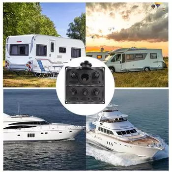 24 В 12 В Кулисный переключатель Панель Автомобильный свет Переключатель Вольтметр Адаптер питания Тест Авто Аксессуары Для Лодки Грузовика Прицепа Каравана Морской