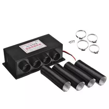 24 В 800 Вт Автомобильный обогреватель 4 отверстия Быстрый нагрев Размораживатель лобового стекла Размораживатель стекол Электроприборы для грузовиков и автомобилей Отопление Вентилятор