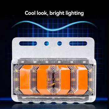 24 В супер яркий светодиодный водонепроницаемый боковой габаритный фонарь для грузовика, габаритный фонарь, плавный дизайн, быстрая установка, фары синий