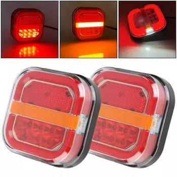 24 В задние фонари для грузовиков 12 В автомобильные указатели поворота номерного знака задние стоп-сигналы для UTV ATV Van 4x4 28 светодиодных индикаторов освещения