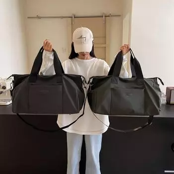 24 Вместительная многокарманная ультралегкая сумка для фитнеса и йоги для путешествий чёрный