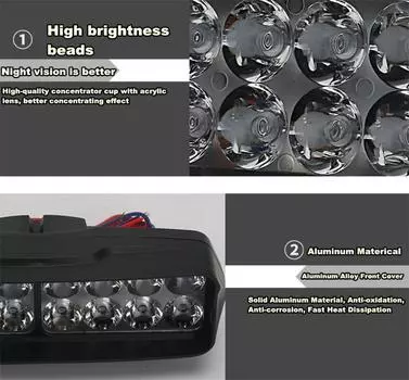 24 Вт 2400 лм Мотоциклетная фара Скутер Противотуманная фара Светодиодный прожектор Белый ДХО