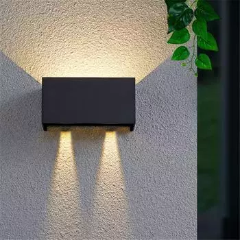 24 Вт светодиодные водонепроницаемые настенные светильники квадратные внутренние и уличные водонепроницаемые настенные светильники алюминиевые черные белые теплые белые светодиодные настенные светильники Warm white белый