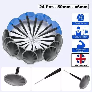 24 X комплект для ремонта проколов шин для легковых и грузовых автомобилей, 50 мм, 6 мм, гриб 24pcs/set