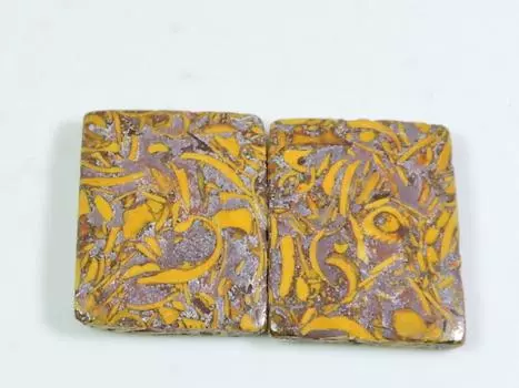 24Cts.Natural Mariam jasper Matched pair Octagon Cabochon Gemstone 16X20X3MM SK-142