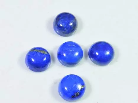 24Cts. Натуральный лазурит круглый кабошон драгоценный камень россыпью 05 шт. лот 10X10MM RQ-1911