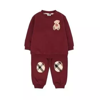 [24FW] Комплект из топа и брюк Check Match Bear EUW40VP26M_RD 120