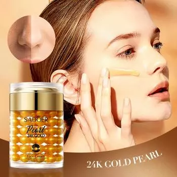 24K Gold Collagen Pearl Cream 60 г Увлажняющий отбеливающий крем против морщин для лица