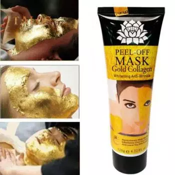 24K Golden Collagen Peel-Off Маска для лица Антивозрастной отбеливающий уход против морщин Уход за кожей