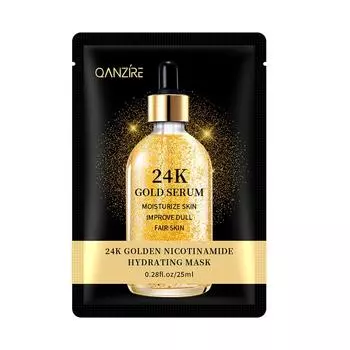 24K Золотая Маска для Лица Увлажняющая и Увлажняющая Ниацинамид Жидкая Маска Паста 3pcs