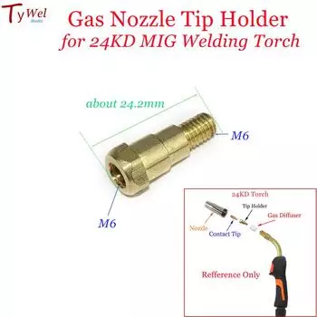 24KD Держатель газового сопла 5 шт. Держатели контактных наконечников сварочной горелки MIG в европейском стиле