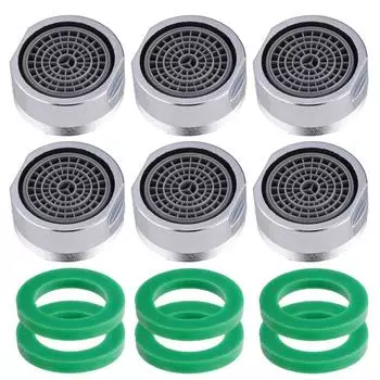 24mm Sprayer Nozzle Bathroom Kitchen Kitchen Sink Faucet Aerator Aerator Faucet Accessories Bubbler 6pcs