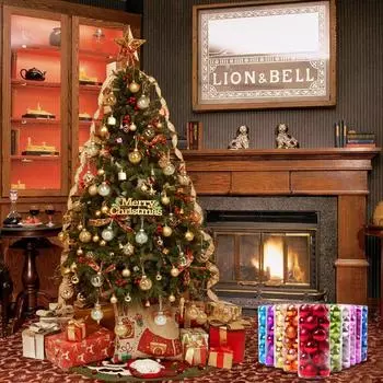 24PCS 40mm Christmas Tree Ball Bauble Hanging Home Party Ornament Decor золотой