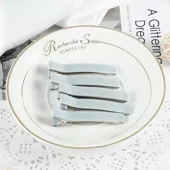 24PCS 6cm Ribbon Covered Metal Hair Clips Basic Simple Hairpins DIY Jewelry Handmade Girls Kids Hair Accessories Gifts 24PCS