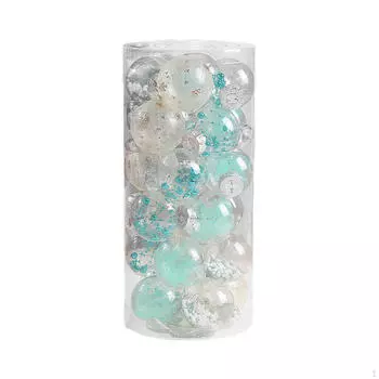 24Pcs Christmas Ball Ornaments Baubles Backdrop 2.36 Xmas Tree Balls for Party Favors