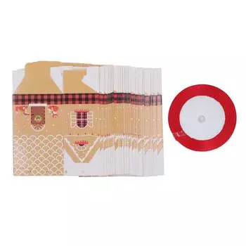 24Pcs Christmas Gift Boxes Hard Paper Classic Pattern Sturdy Structure Christmas Present Box for