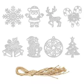 24pcs Christmas Party Decoration Pendants New Year Christmas Party Scene Arrangement Golden Onion Hanging Tags 24pcs