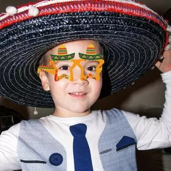 24pcs DIY Party Paper Glasses Funny Dress Up Costume Mask Fiesta Crazy Glasses Birthday Party 24pcs