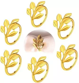 24pcs/lot Metal Plated Napkin Ring, Maple Leaf Napkin Buckle, Wedding Party, Desktop Decorations, Exquisite