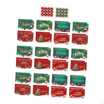 24 шт. Открытки Счастливого Рождества Благословение 4x6 дюймов Коллекция Поздравление на Рождество