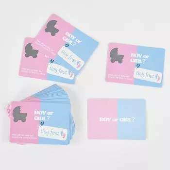 24Pcs/set Baby Gender Reveal Boy or Girl Scratch Off Cards Party Game Ideas Team Girl Boy Decoration Baby Shower Favors Supplies