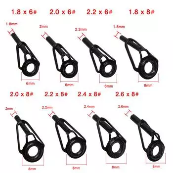 24pcs Tips Guide Tips Transparent Guides Line Rings Mixed Size Ring Rod Repair Kit Fishing Fishing For Lure Fish Rods