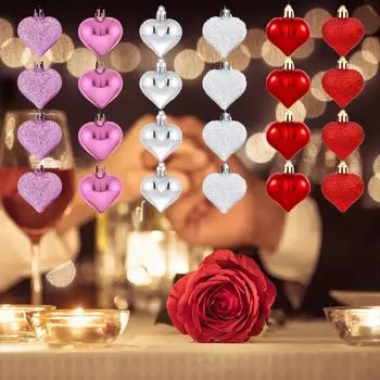 24шт. Валентинские украшения. Сердечные украшения. Подарки ко Дню святого Валентина.