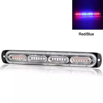 24smd светодиодный стробоскопический фонарь для автомобиля, аварийный предупреждающий свет 12 В 24 В, стробоскоп для прицепа, автодиодный желтый белый мигающий фонарь Red