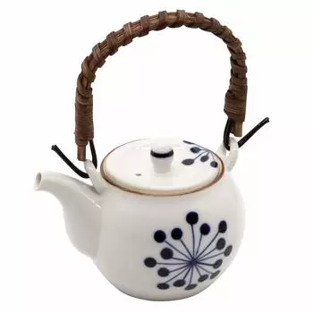 24to3 Nishitomi Ceramics Arita Ware глиняный чайник для чая 350 мл цветочный узор в горошек Сделано в Японии 478519 белый (Керамический фильтр)