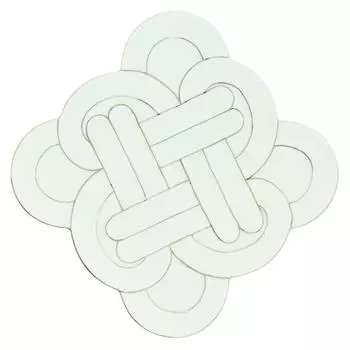 24to3 Nishitomi Ceramics Arita Ware Plate Takiyo Kiln Kissho Knot Large Plate Plate Platinum Christmas Welcome to New Year Tableware Made in Japan платиновый