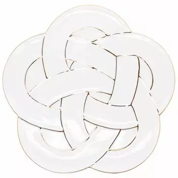 24to3 Nishitomi Ceramics Arita Ware Plate Takiyo Kiln Large Plate Plate 22cm Plum Knot Gold Christmas Greeting Spring New Year Tableware Made in Japan золотой