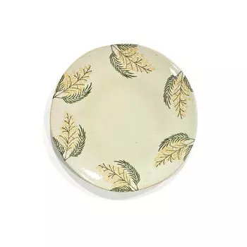 24to3 Nishitomi Ceramics Hasami Ware Plate 17cm Dimensions Mimosa Isaoyama Seito Made in Japan 479868 Approx. 5.5