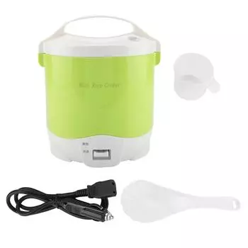 24V 180W 1.6L Электрическая портативная многофункциональная рисоварка Пароварка для автомобилей (зеленый) зелёный