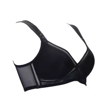 24WFB663 Cross Mesh Пот Абсорбирующий Быстросохнущий Полутоп Черный [Lucien] Женский Непродуваемый чёрный