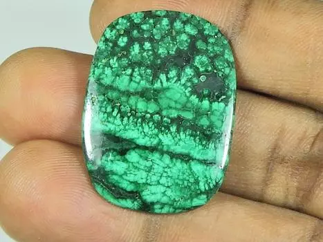 24X32X03MM натуральный малахитовый восьмиугольный кабошон россыпью драгоценный камень 28 карат. СК-4581