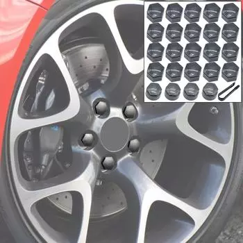 24x Автомобильная серая крышка болта с колесной гайкой, полная крышка с инструментом 22 мм для Buick Regal Chevrolet Vectra 2010 2011 2012 2013 2014 2015 2016 2017 серый
