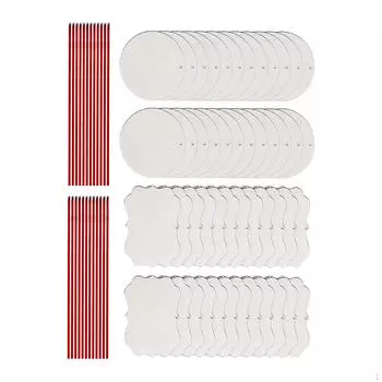 24x Сублимационные рождественские украшения Пустая подвеска в виде дерева для офиса ручной работы с 24 шнурами Деревянные бирки для