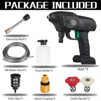 25000 мАч 288 ВФ Беспроводная мойка высокого давления для автомобиля, распылитель, пистолет для воды, ЖК-цифровой дисплей, моечная машина для Makita 18 В Only machine