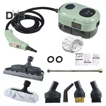 2500 Вт Пароочиститель высокого давления Пароочиститель Smart Touch Screen Удлиненная насадка 3 насадки для кухни и ванной комнаты Мебель US Plug белый