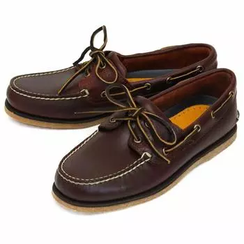 25077 CLASSIC BOAT 2EYE Классические туфли Boat 2 Eye Deck, средне-коричневые, с зерном [Timberland], размер US7.5-приблизительно. 25.5cm