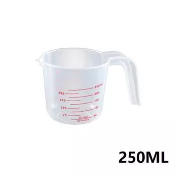 250-1000ML Food Grade Thick Silicone Measuring Cup with Handle - Transparent Scale Milliliter Measurement Baking Milliliter Cup