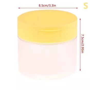 250/300/350 Ml Makeup Remover Cotton Cream Jar Lid Body Lotion Scrub Jar Cosmetic Container Travel Portable Bottle With Tweezers S жёлтый